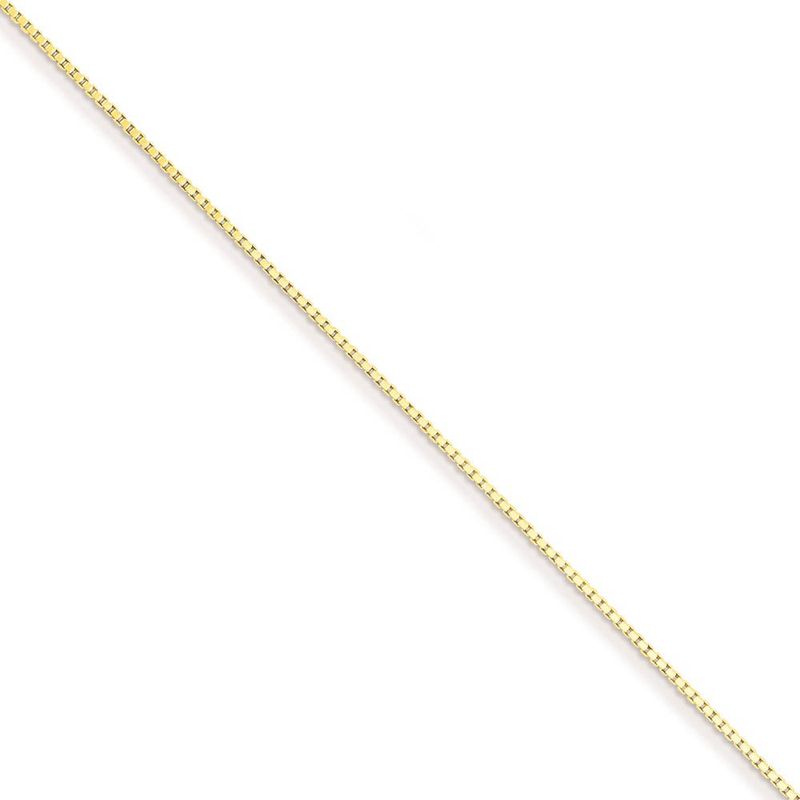 0.9mm Gold-Tone Plated Sterling Silver Solid Box Chain Necklace, 20 In